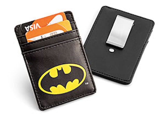A black Batman wallet