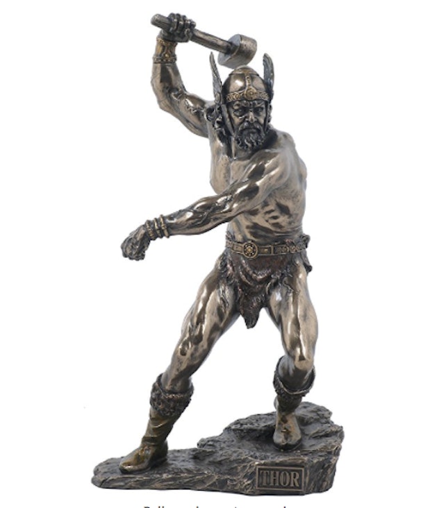 The god of thunder statue