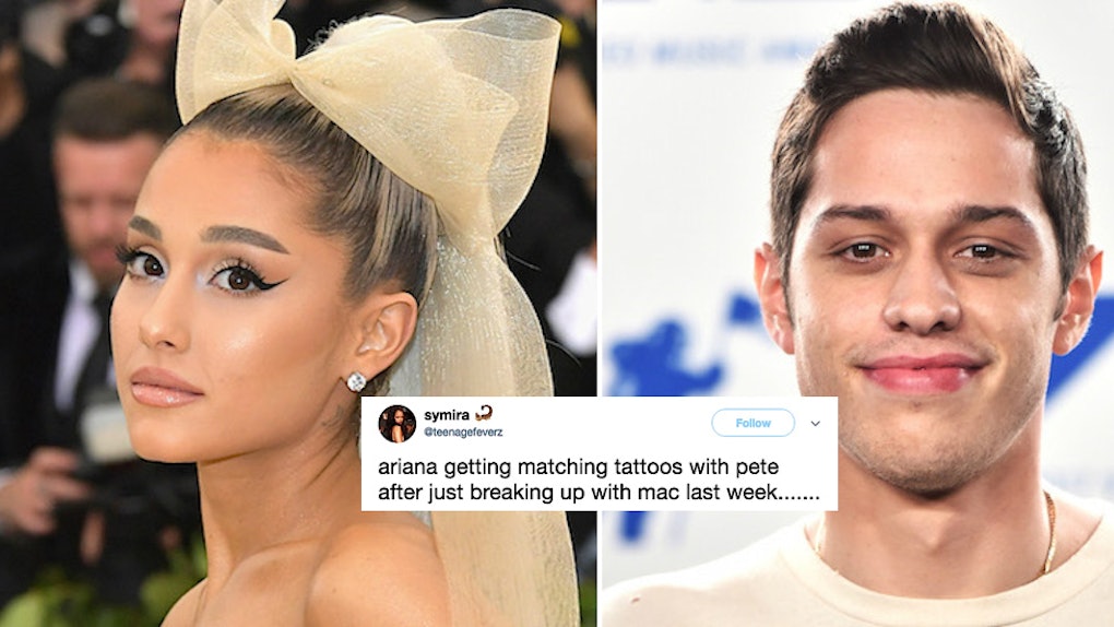 Ariana Grande Pete Davidson S Matching Tattoos Have Fans Losing Their Minds