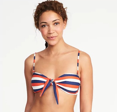 Knotted-Tie Swim Top