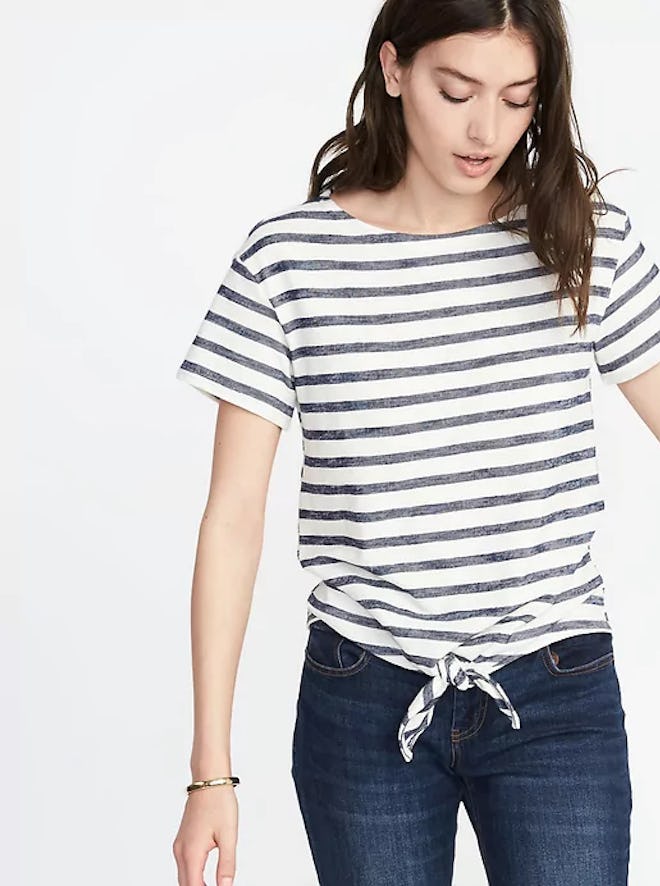 Relaxed Tie-Front Top for Women 