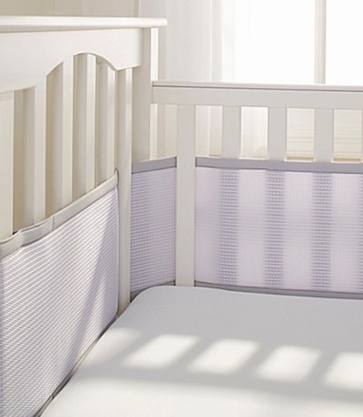 Breathable Baby Deluxe Breathable Mesh Crib Liner in Grey