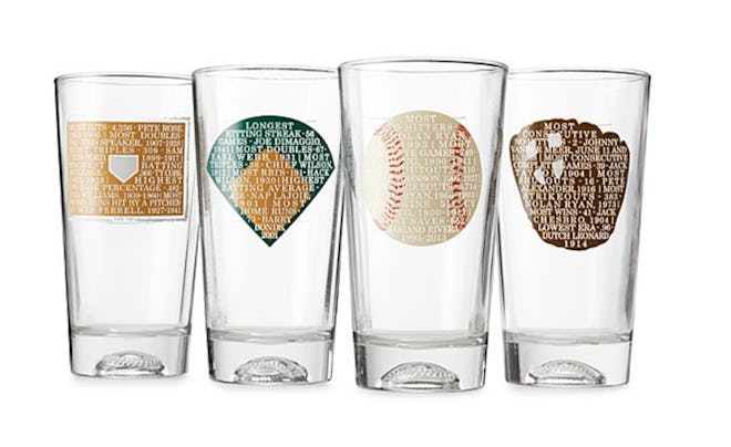 Record-Breaking Baseball Glasses - Set of 4
