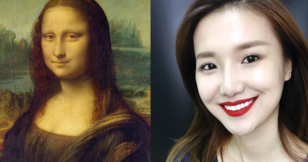 Mona Lisa Eyebrows 630x1200 A Makeup Artist Transformed Into The Mona Lisa & She Seriously Belongs In A  Museum