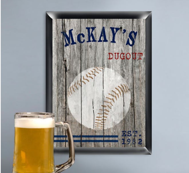Personalized Traditional Man Cave Pub and Tavern Signs - Baseball