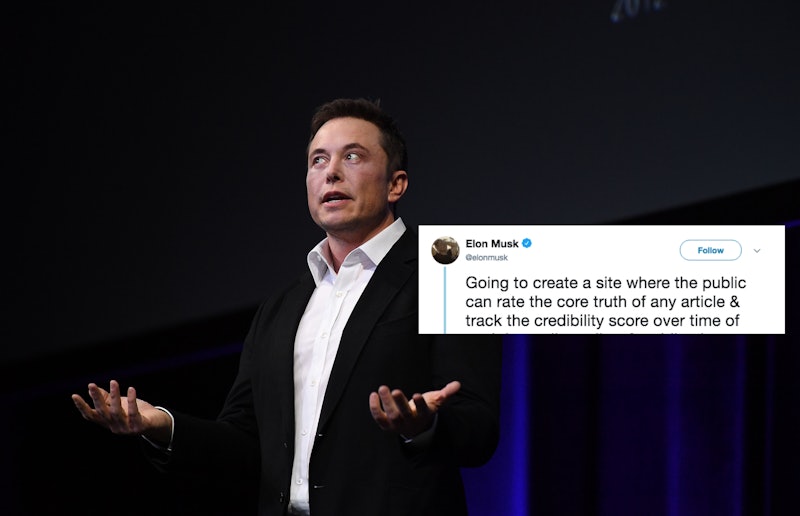 This Elon Musk Twitter Rant Proposes A Site To Rate Journalists Work People Are Shook