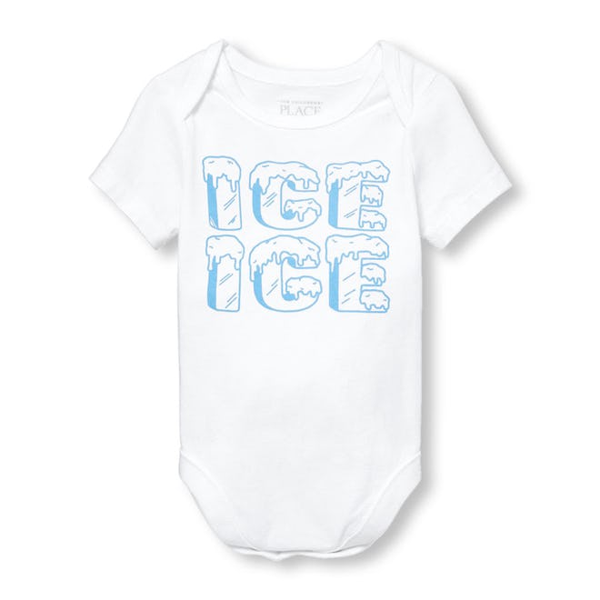 Unisex Baby Short Sleeve 'Ice Ice' Graphic Bodysuit 