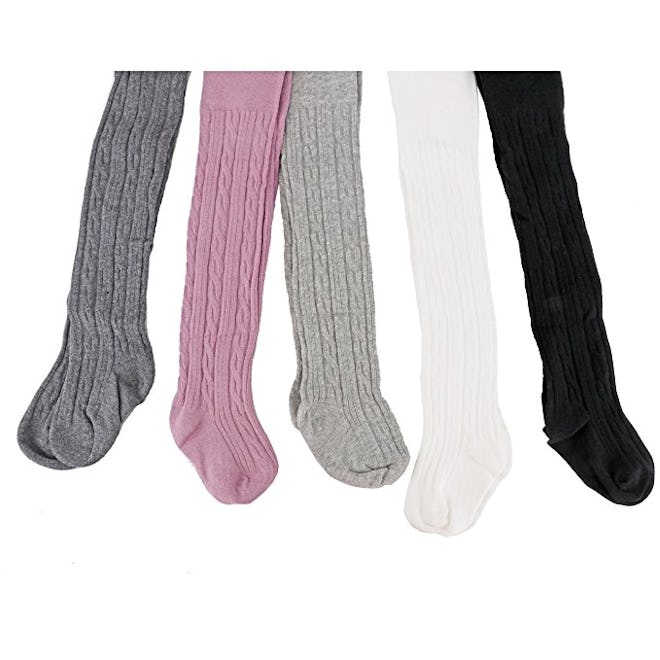 Looching 5-Pack Cable Knit Tights