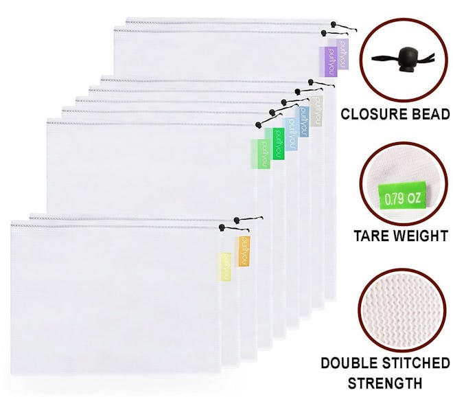 purifyou Premium Reusable Mesh Bags (Set of 10)