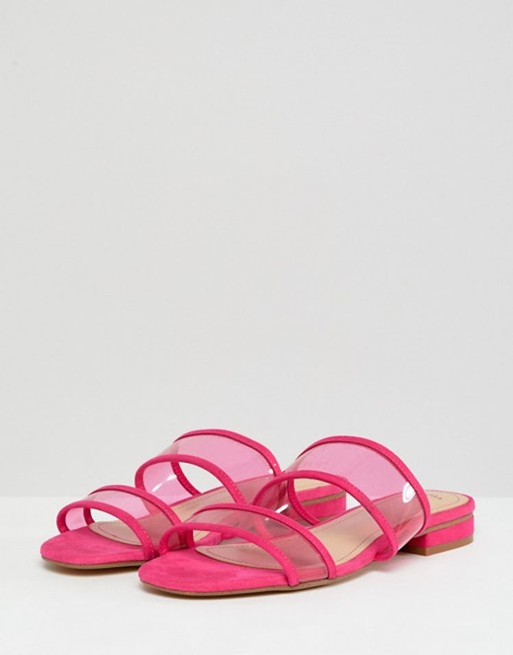 Bershka mesh strap flat sandals