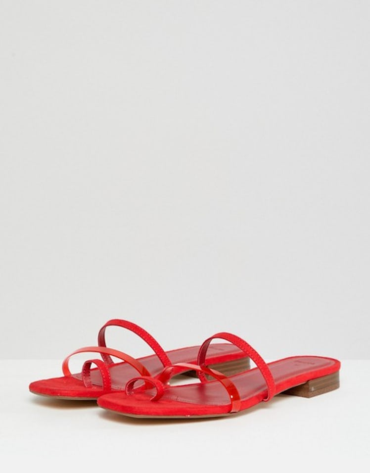 Bershka clean multi strap flat sandals