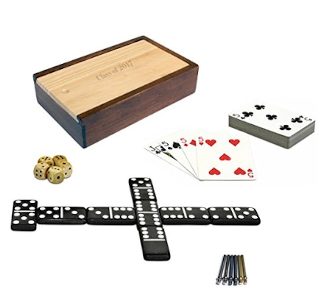 WE Games Custom Engraved Monogram 10-in-1 Combination Game Set