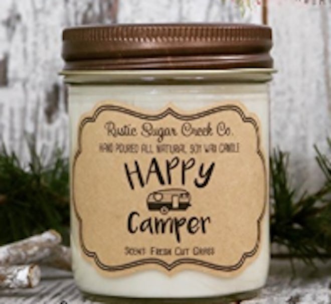 Happy Camper Personalized Scented Soy Candle