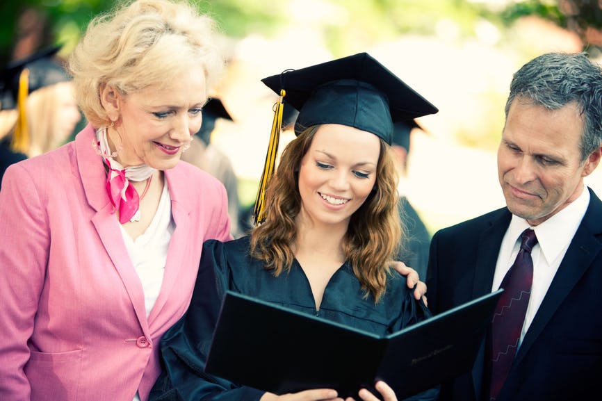 parents on graduation day