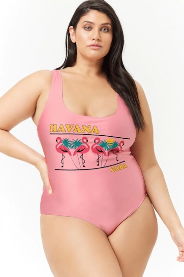 Plus Size Havana Graphic One-Piece Swimsuit