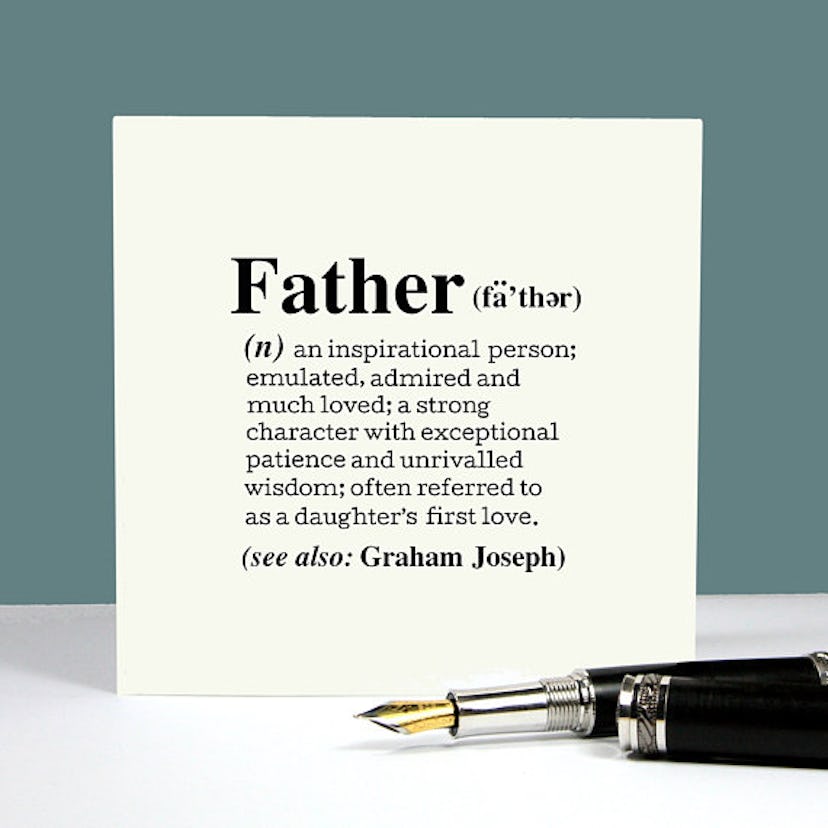 Sentimental Father's Day Cards: Father Definition Card
