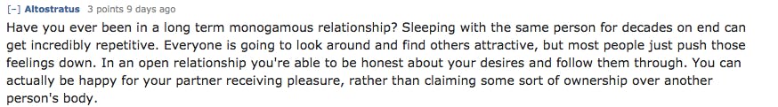 what is the point of an open relationship reddit