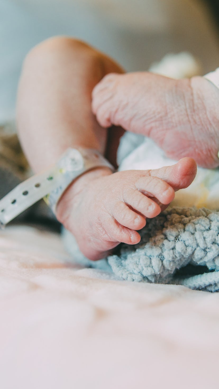 Legs of a newborn baby