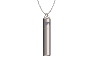 Silver Lube Vial Necklace
