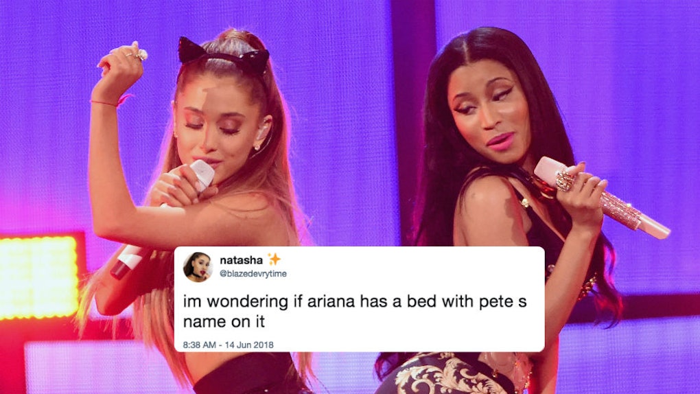 Is Bed About Pete Davidson Ariana Grande Nicki Minajs