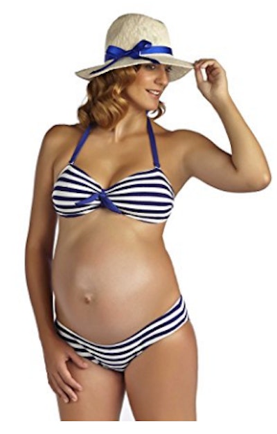 PEZ D'OR Maternity Rimini Textured Marine Striped Bikini