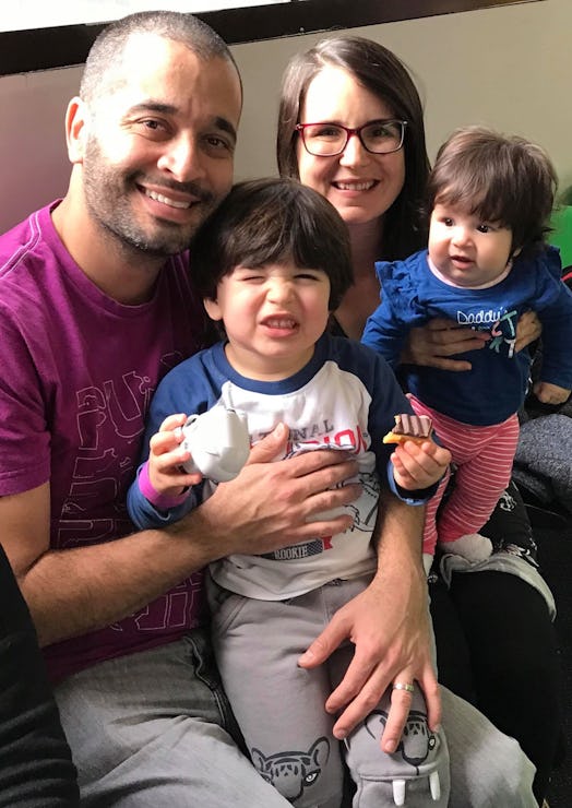 Denise with her husband and two children 