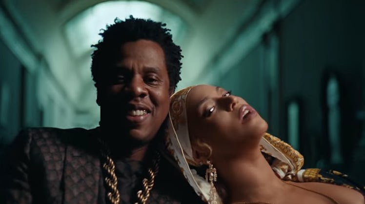 An insert from music video "Apeshit" by Jay Z and Beyonce.