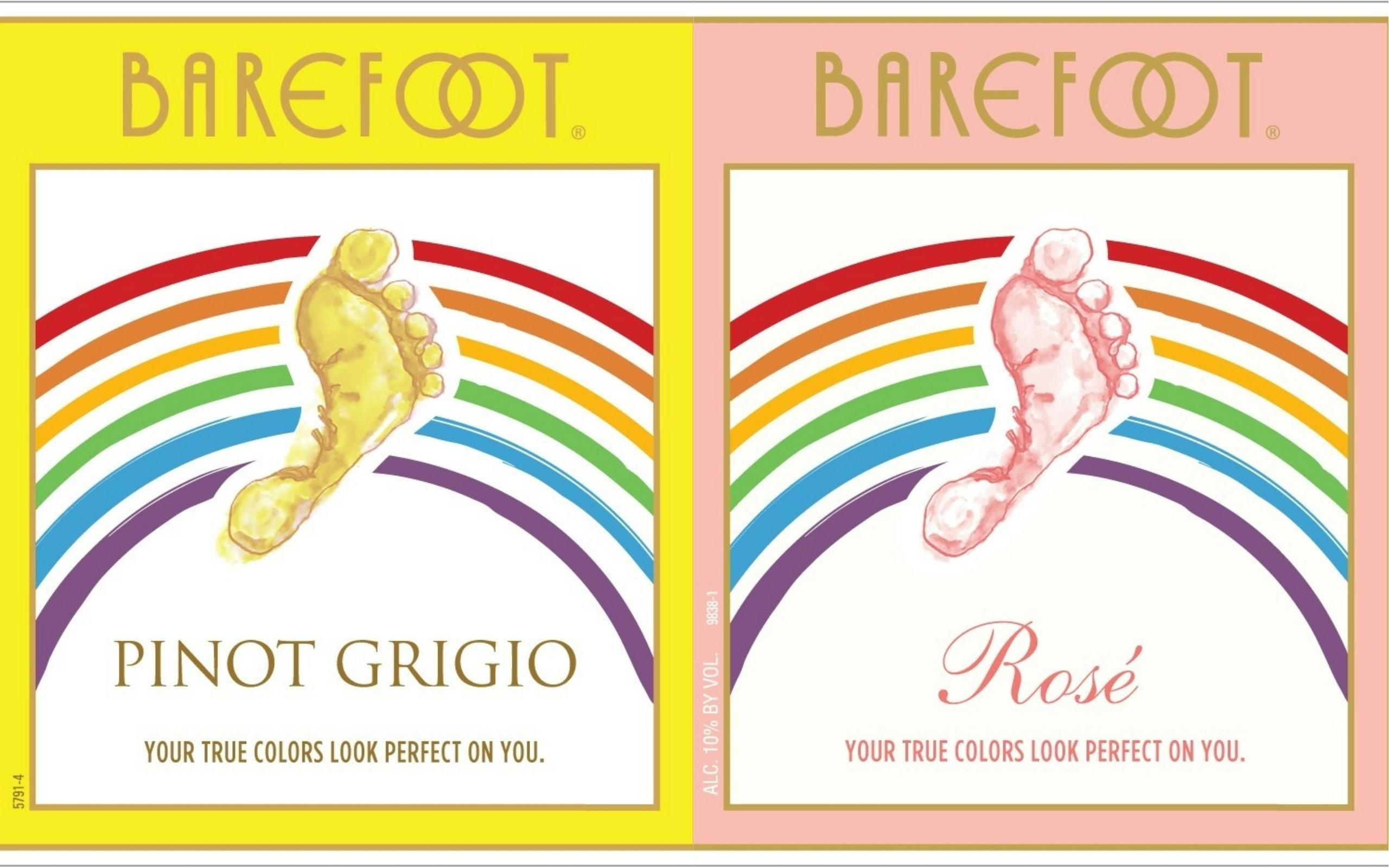 Barefoot Wine's Personalized Rainbow Labels For Pride Month Let You ...