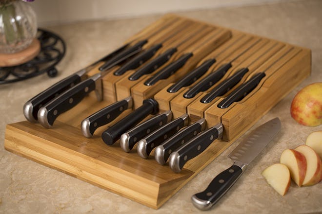 Noble Home and Chef In-Drawer Bamboo Knife Block