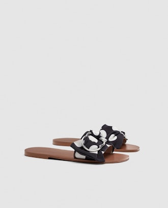 Polka-Dot Flat Sandals