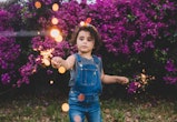 little girl with sparklers, can you light fireworks in a public park