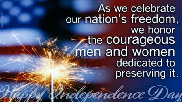 This patriotic meme for 4th of July honors those who serve to protect our freedoms. 