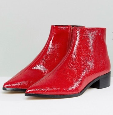 River Island Flat Pointed Toe Ankle Boot