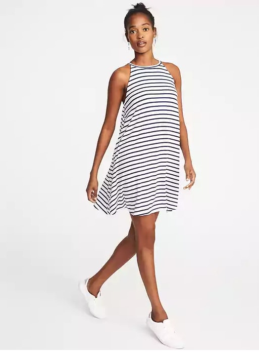 high neck swing dress old navy