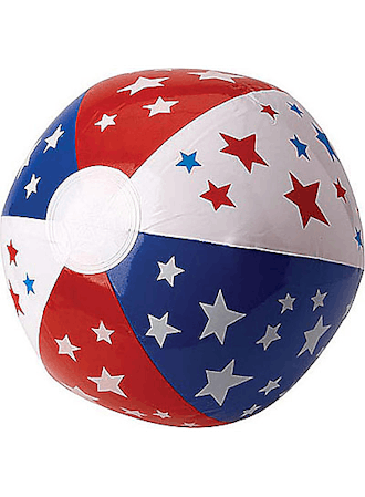 Patriotic Red, White, and Blue Beach Ball