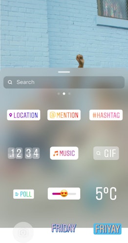Tap the music sticker to add music to your Instagram story.