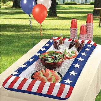 Sol Summer Shade Red, White, And Blue Inflatable Bar Cooler