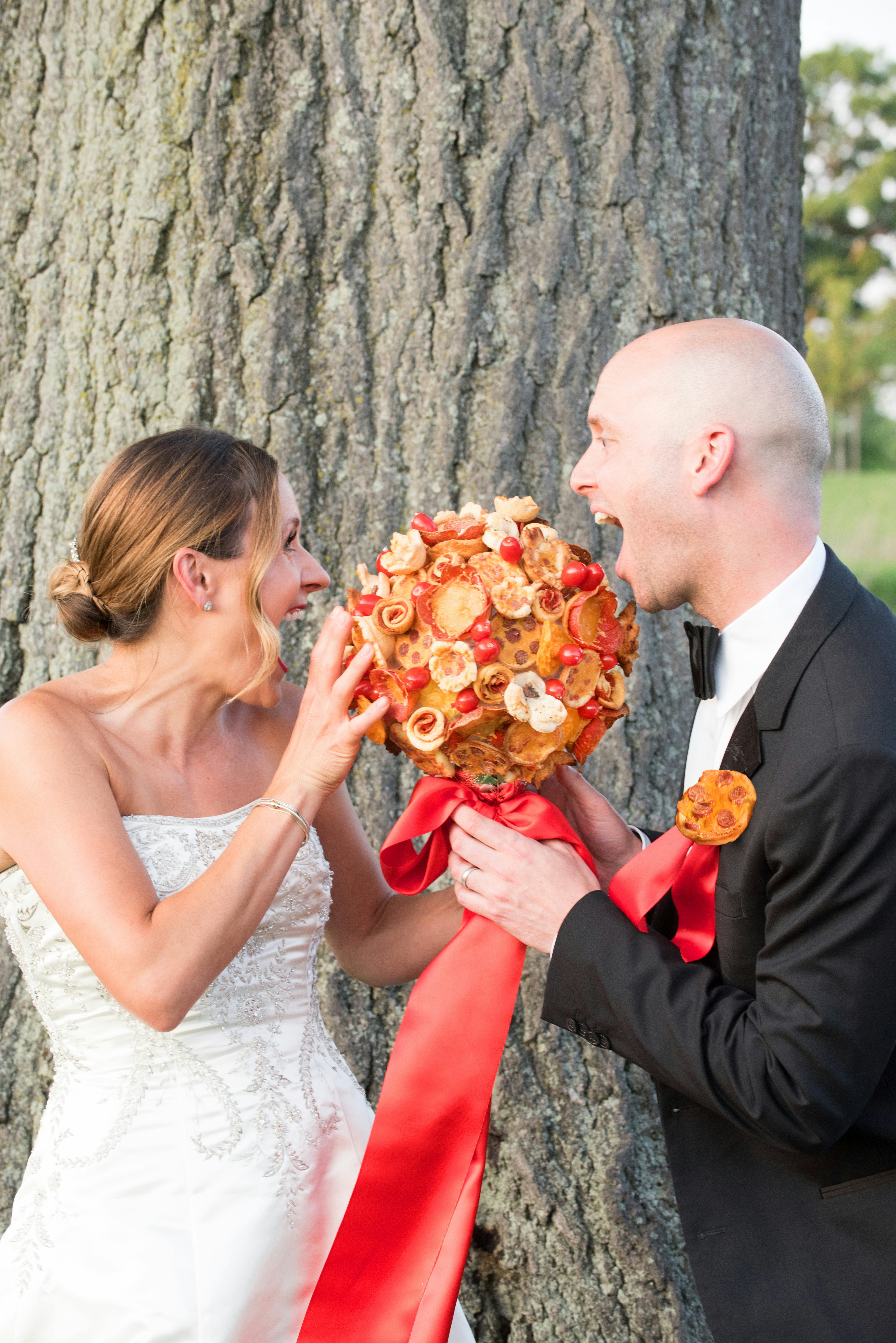 A Pizza Wedding Bouquet Is A Real Thing The Photos Will Give You