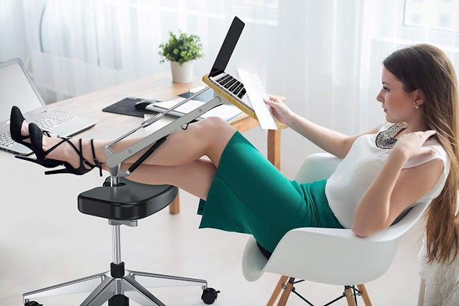 RoomyRoc Mobile Laptop Stand With Footrest