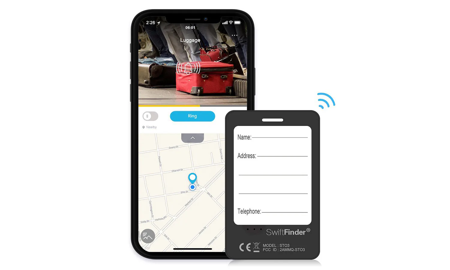 suitcase smart tag