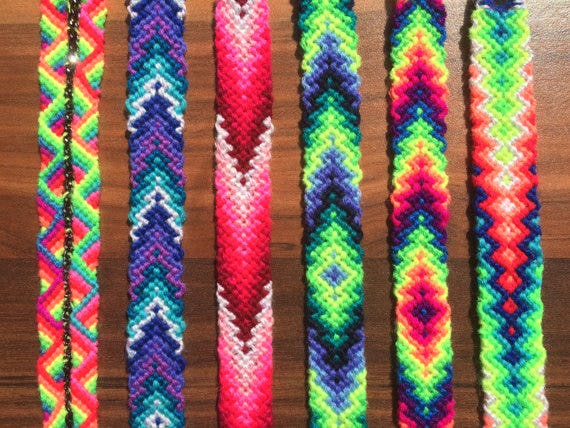 Reclaimed Vintage inspired unisex friendship bracelets in 90s fun beads 2  pack  ASOS