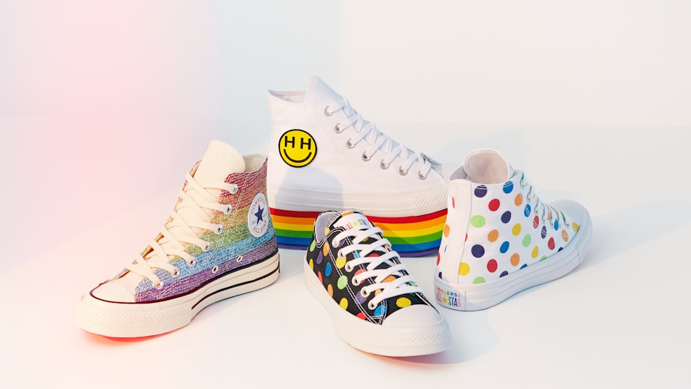 miley cyrus converse rainbow platform