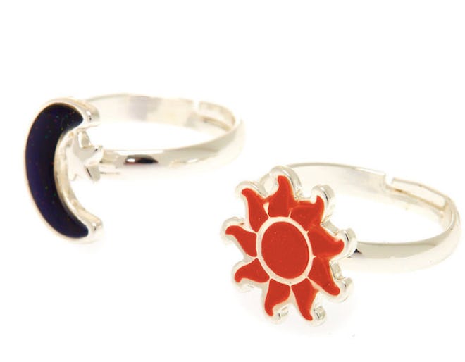 Silver Best Friends Sun & Moon Mood Rings - 2 Pack