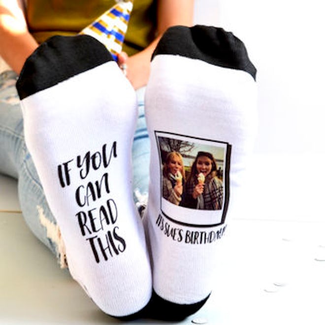 If You Can Read This… Personalised Photo Socks by Solesmith