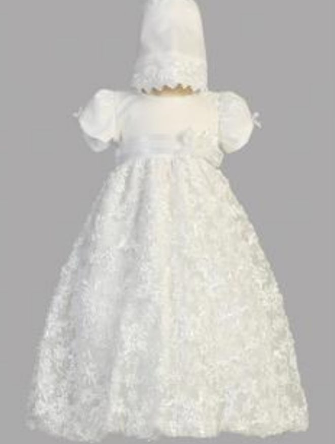 Girls Tulle Christening and Baptism Gown
