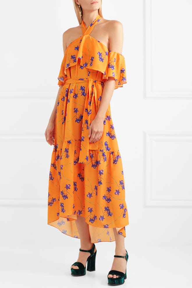 Borgo De Nor Josephine Cold Shoulder Floral Print Maxi Dress