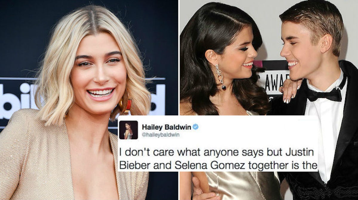 Hailey Baldwin&#39;s Tweet About Justin Bieber &amp; Selena Gomez Proves That Even  She Shipped Jelena