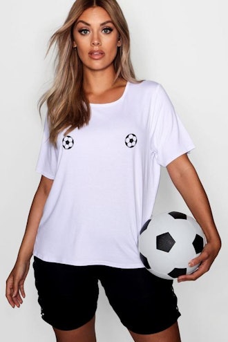 Plus Football Placement T-Shirt