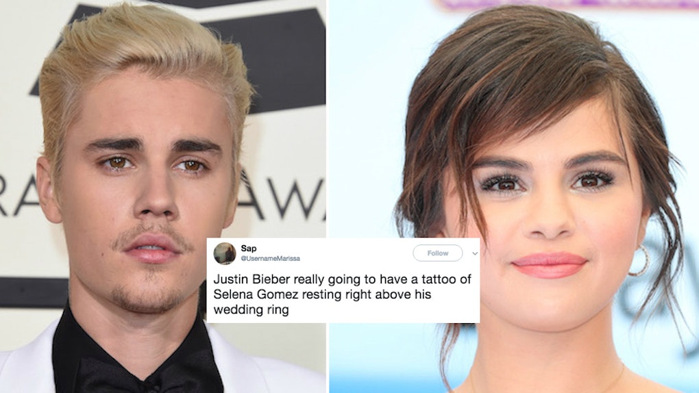 Justin Bieber Still Has A Selena Gomez Tattoo Twitter Has