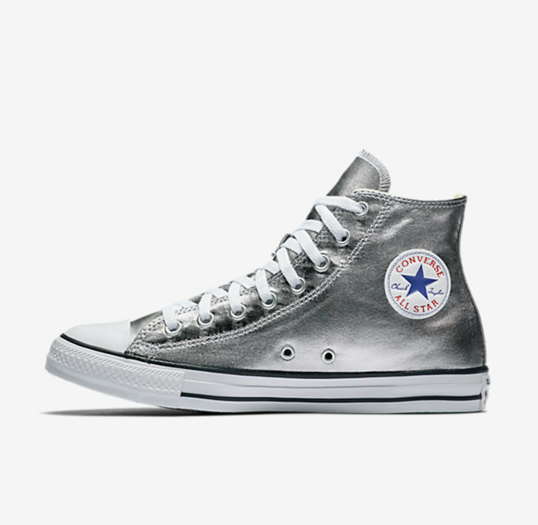 grey and rose gold converse high tops